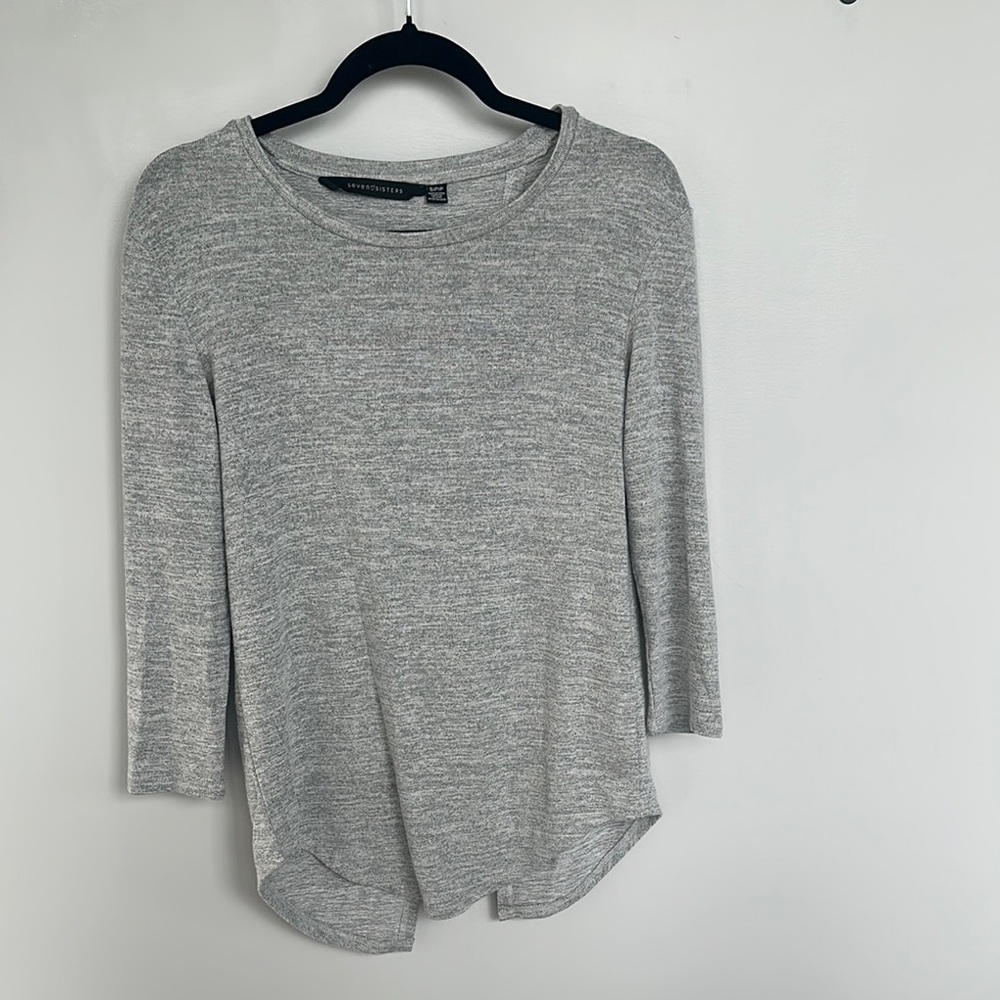 Grey Backless Criss-Cross Top (S)